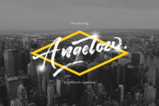 Angelow: A Rough Brush Typeface for Editorial Design